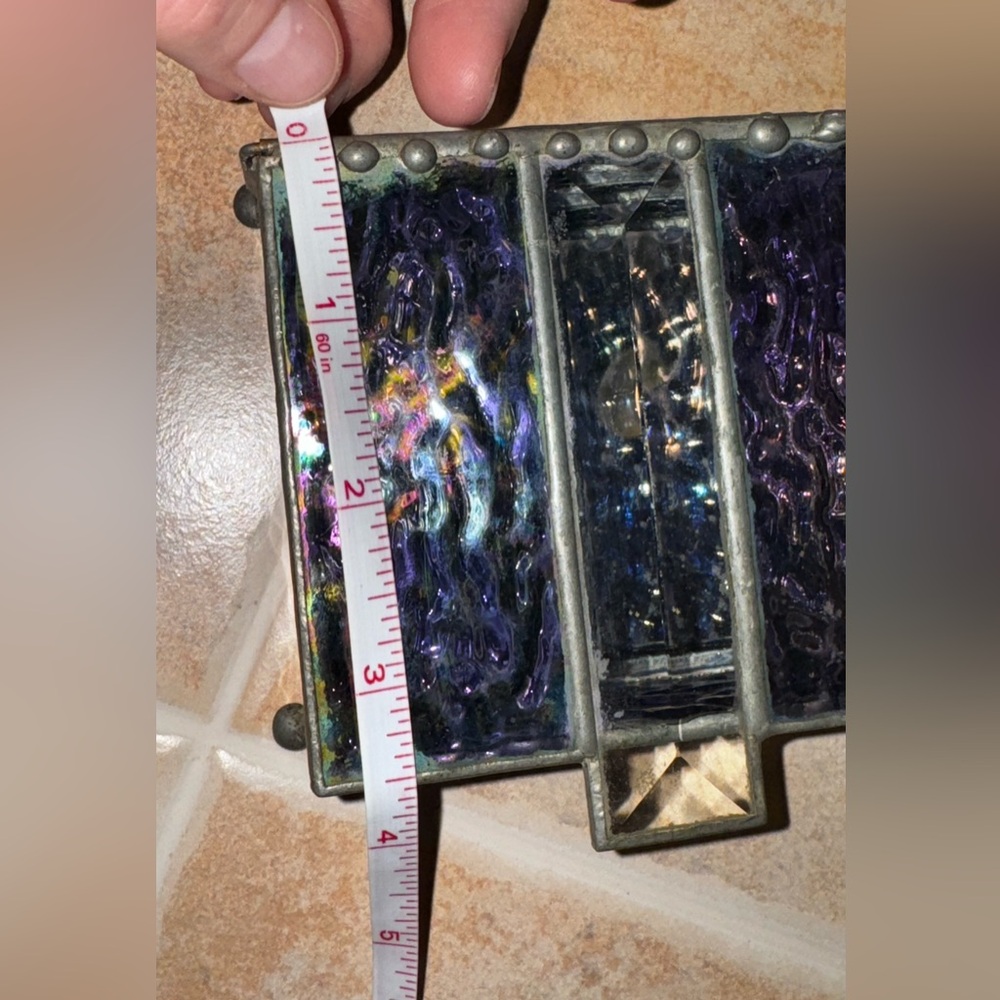 Iridescent Stained Glass Trinket Box✨ - Picture 7 of 16